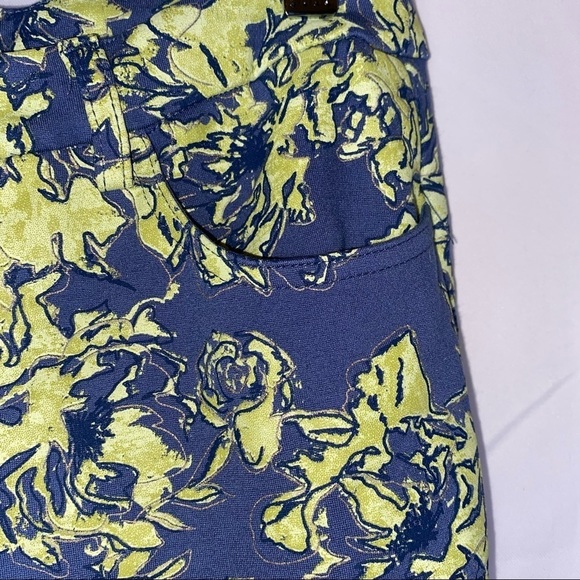 NWOT Soft Surroundings Green Blue Elisabetta Floral Stretchy Pants Size Small - Picture 7 of 11